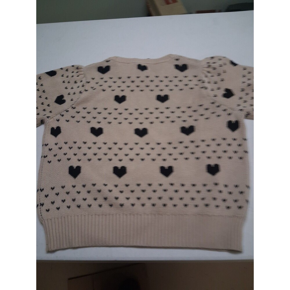 NWT Women's Elbow Sleeve Valentine's Day Hearts Crewneck Sweater | Size L